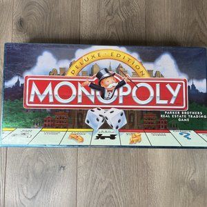 Monopoly Deluxe Edition Parker Brothers Board Game 100% Complete 1995